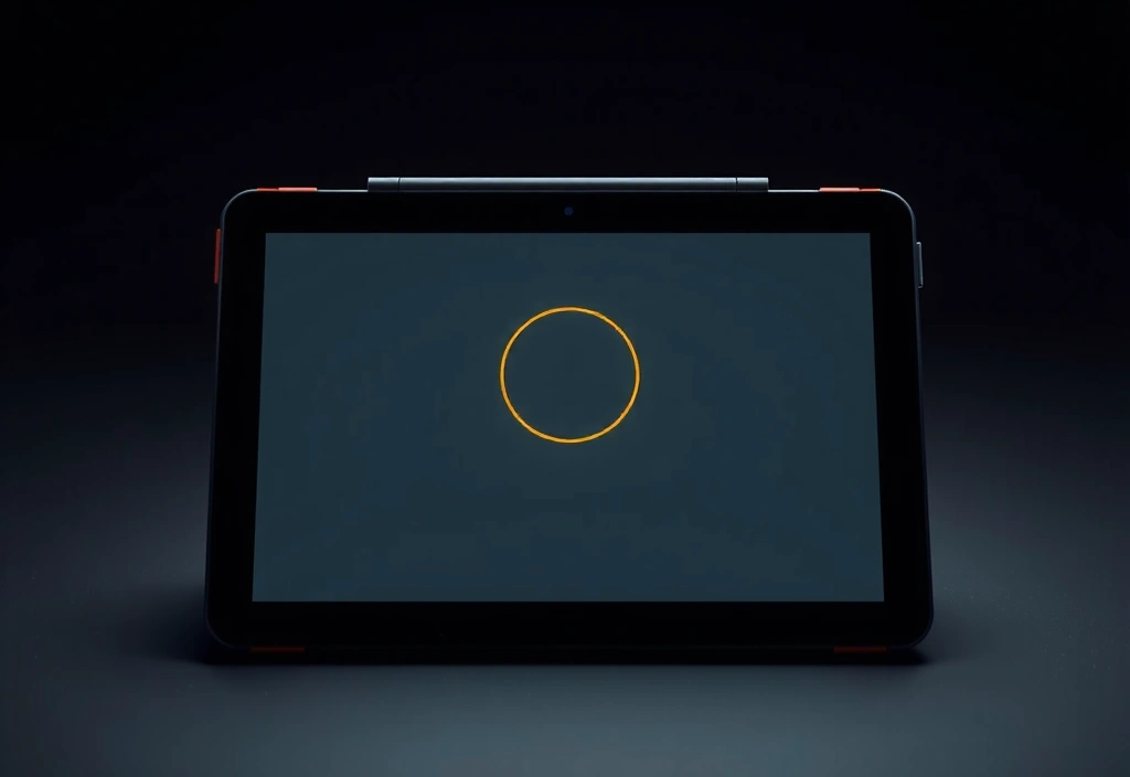 Wireframe game prototype on tablet screen